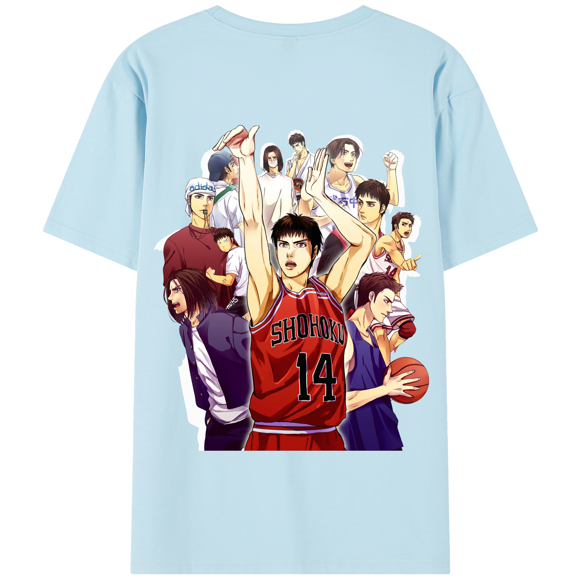 SLAM DUNK／スラムダンク 綿100％半袖Tシャツ（背面プリント）